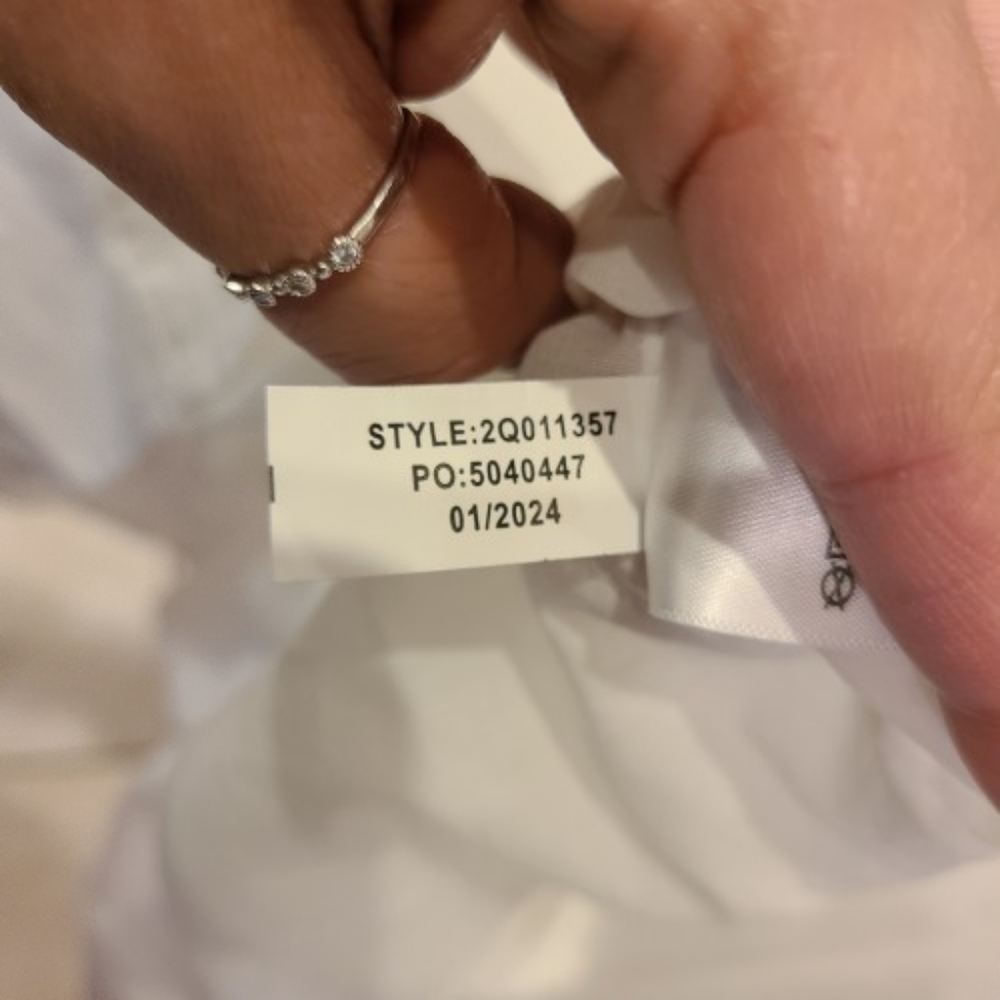 Vineyard Vines Marina Dress Large White Midi Puffy Sleeves Summer Tiered - Picture 12 of 16